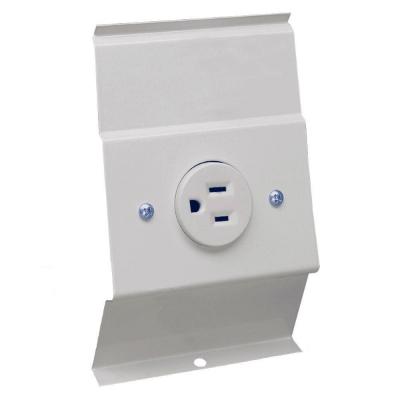 F Series White 120 Volt Baseboard Integral Receptacle Kit Accessory